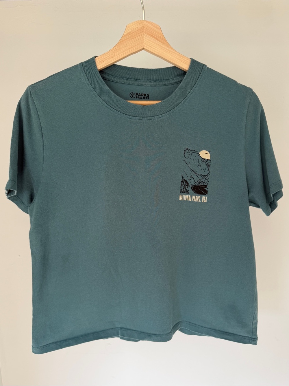 Parks Project Women's Teal Mountain Graphic Tee Medium